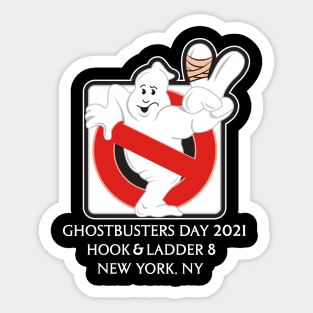 Ghostbusters Day 2021 (White Text) - Buffalo Ghostbusters Sticker